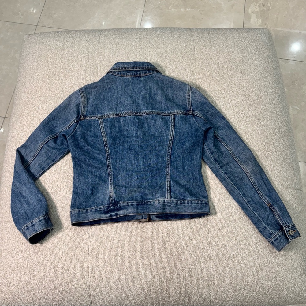 Y2K Hollister Embroidered Floral Denim Jacket Medium - Picture 6 of 8